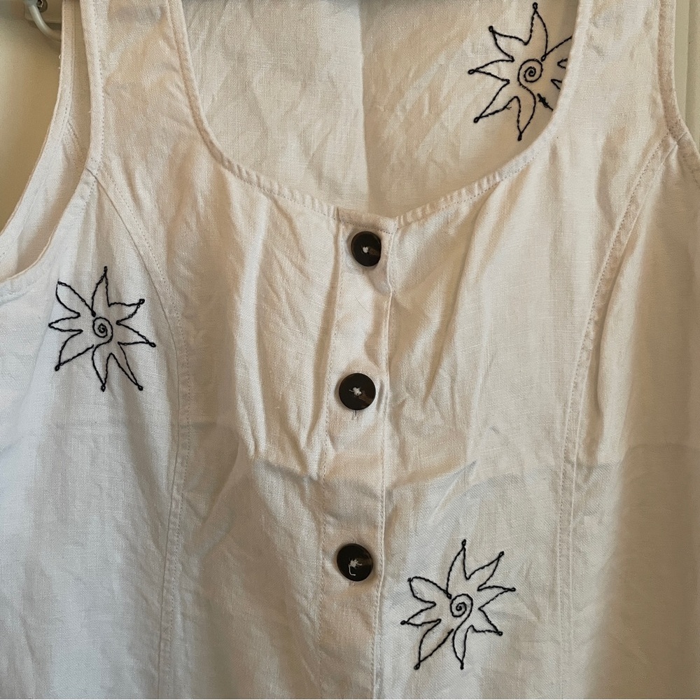 Madewell Button-Front Midi Sheath Dress in Linen - Picture 8 of 8